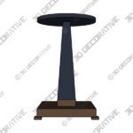 Accent Table (2) (7) Port 68 Cairo 14 Wide Brass Small Accent Table - 3D Decorative