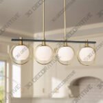 Possini Euro Carlyn 33 Brass and Black 4-Light Island Pendant-3DDecorative Possini Euro Carlyn 33 Brass and Black 4-Light Island Pendant - 3D Decorative