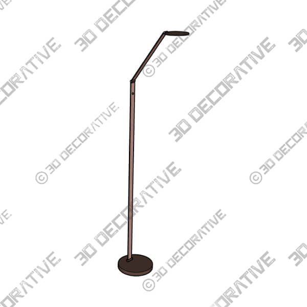Possini Euro Magnum Adjustable Height French Bronze Task LED Floor Lamp - 3D Decorative
