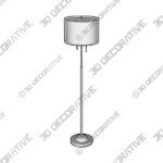 Floor Lamp (3) (11) Possini Euro Roxie 65 12 Double Shade Brushed Nickel Floor Lamp - 3D Decorative