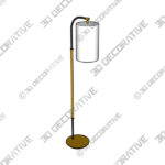 Lamp (3) (5) Possini Euro Sausalito 67 Downbridge Black and Warm Gold Floor Lamp - 3D Decorative