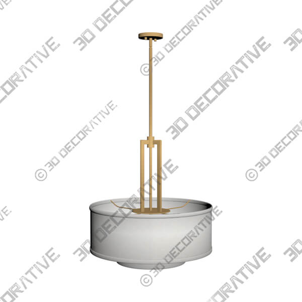 Possini Euro Sundry 24 Wide Warm Antique Brass Drum Pendant Light - 3D Decorative