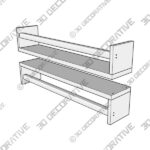 Shelf (3) (5) Rigga 2 Piece Floating Shelf - 3D Decorative