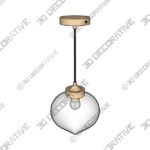 Pendant Light (1) (1) Rio Voyager Ribbed Glass Pendant Light -3D Decorative