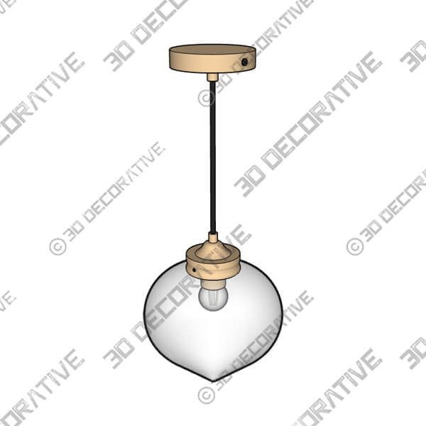 Rio Voyager Ribbed Glass Pendant Light -3D Decorative