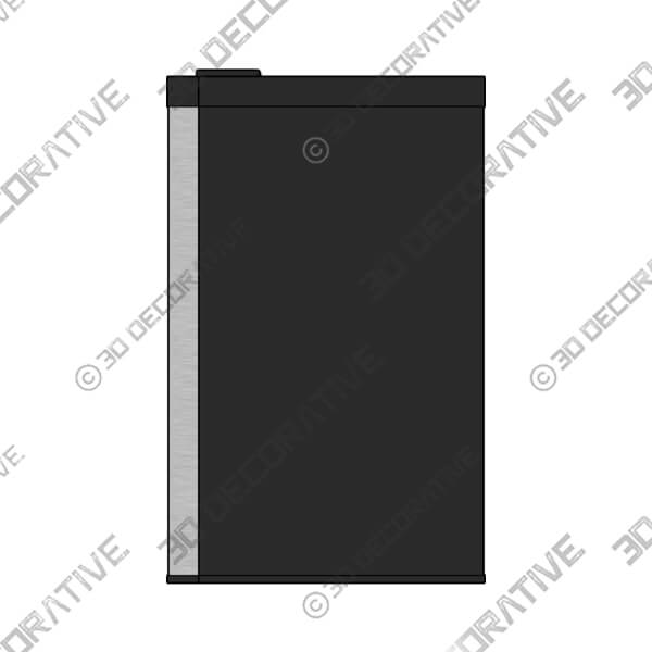 Steel GE Appliances 4.4 Cubic Feet Freestanding Mini Fridge with Freezer - 3D Decorative