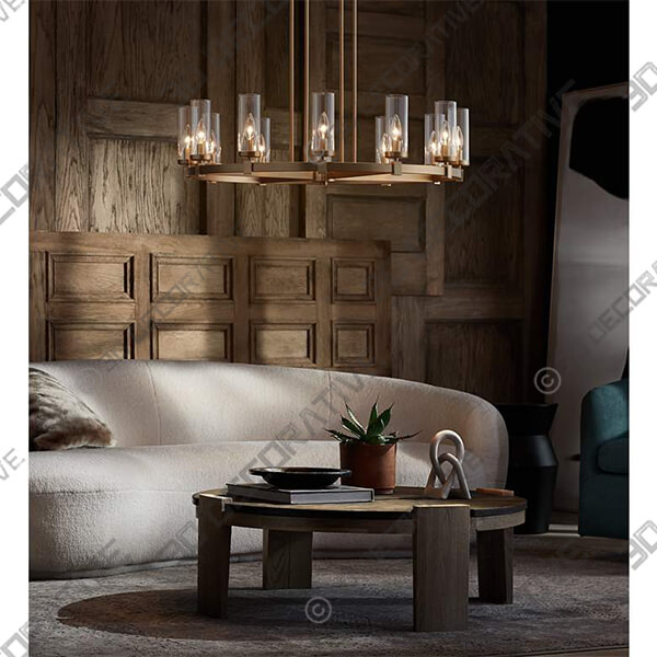 Stiffel Aron 36 Wide Brass 12-Light Wagon Wheel Chandelier - 3D Decorative