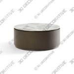 Topaz Coffee Table Soft Leather Olive + Marble Calacatta Verde Top-3DDecorative Topaz Coffee Table Soft Leather Olive + Marble Calacatta Verde Top - 3D Decorative