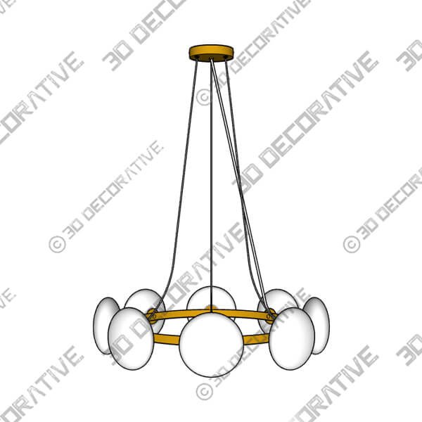 Yonah 8 Light Pendant Light - 3D Decorative