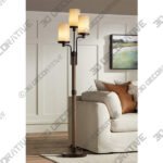 Franklin Iron Works Astoria Faux Wood and Bronze 3-Light Tree Floor Lamp-3DDecorative
