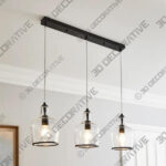 Lenny 3 Light Diner Ceiling Light-3DDecorative Lenny 3 Light Diner Ceiling Light - 3D Decorative