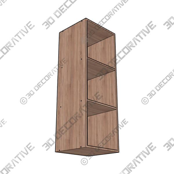 3 Divide Wooden Bookcase - 3D Decorative