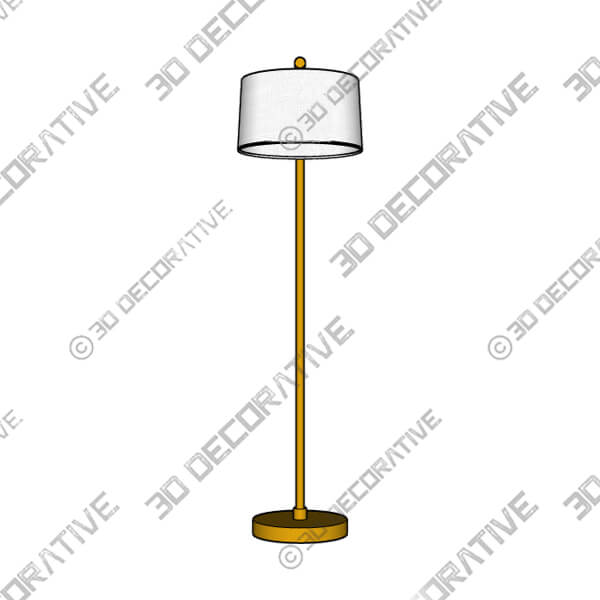 360 Lighting Serra 64 Warm Gold Chairside Arc Offset Arm Floor Lamp - 3D Decorative