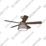 52 LED Century IndoorOutdoor Ceiling Fan - 3D Decorative