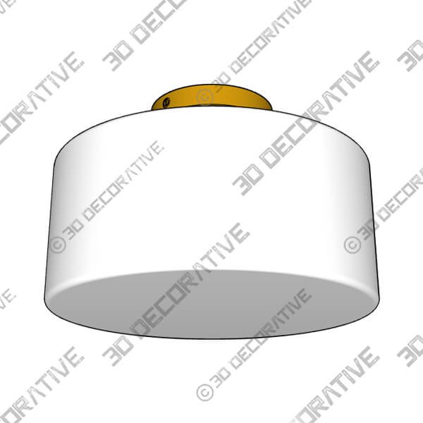 Amelie Opal Glass Flush Ceiling Light - 3D Decorative