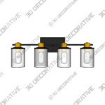 Vanity Light (1) Anjum 4 – Light Dimmable Vanity Light - 3D Decorative