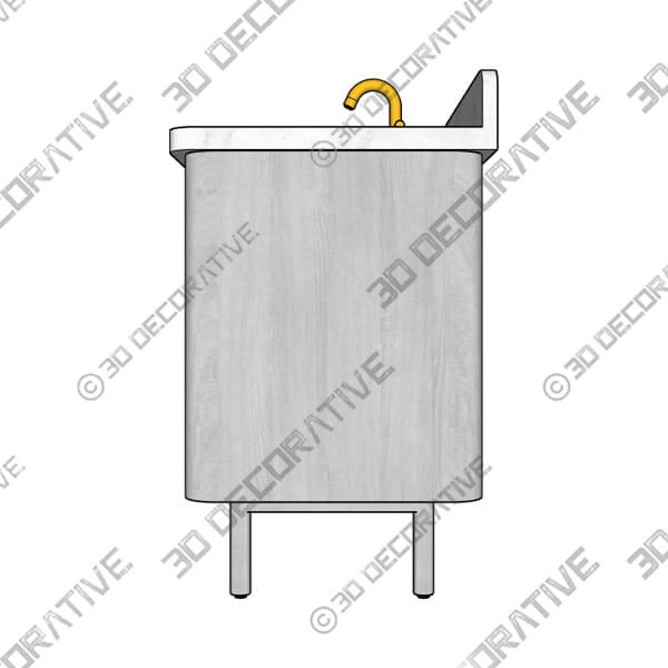 Avanity BLAKELY-VS49-GO Blakely 49 Inch Single Vanity Combo In Gray Oak - 3D Decorative