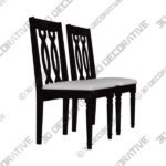 Baxton Studio Cherese Gray Fabric Dining Chairs Set of 2 - 3D Decorative