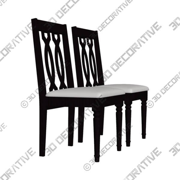 Baxton Studio Cherese Gray Fabric Dining Chairs Set of 2 - 3D Decorative