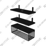 Black Cantura 3 Piece Accent Shelf - 3D Decorative