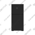 Black GE Appliances Garage Ready 30 19.1 Cubic Feet Top Freezer Refrigerator - 3D Decorative