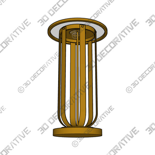 Blaine 14 Wide Gold Metal and Glass Accent Table - 3D Decorative