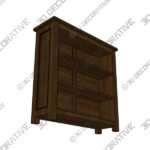 Boston Low Bookcase - 3D Decorative