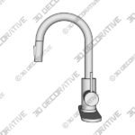 Brushed Nickel APPASO Pull Down Kitchen Faucet - 3D Decorative
