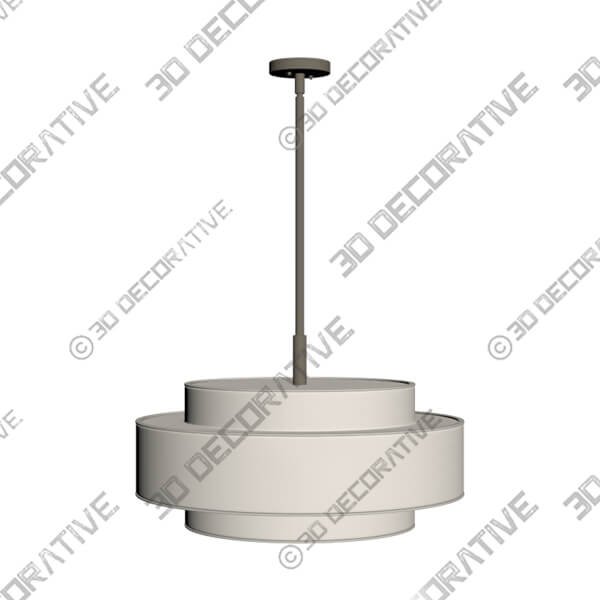 Brushed Nickel Arianny 5 - Light Dimmable Drum Chandelier - 3D Decorative