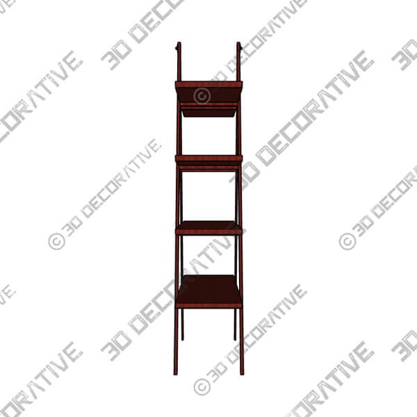 Caliper Walnut Shelf - 3D Decorative