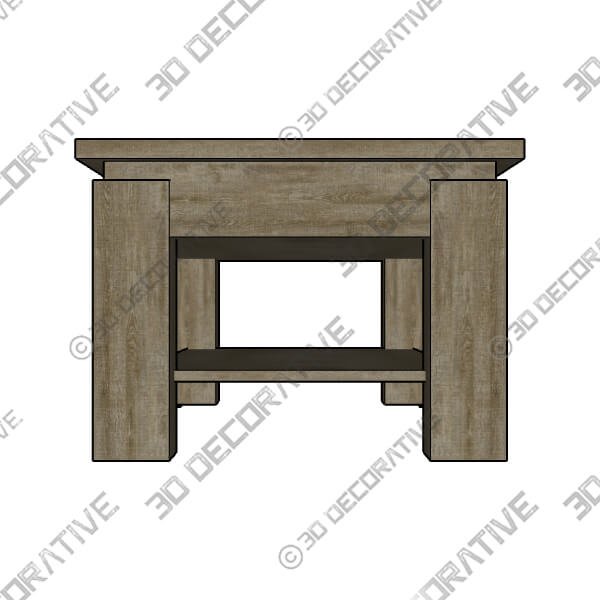 Canyon Oak Coffee Table - 3D Decorative