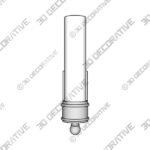 Carmac 1-Light Wall Sconce with White Glass Shade - 3D Decorative