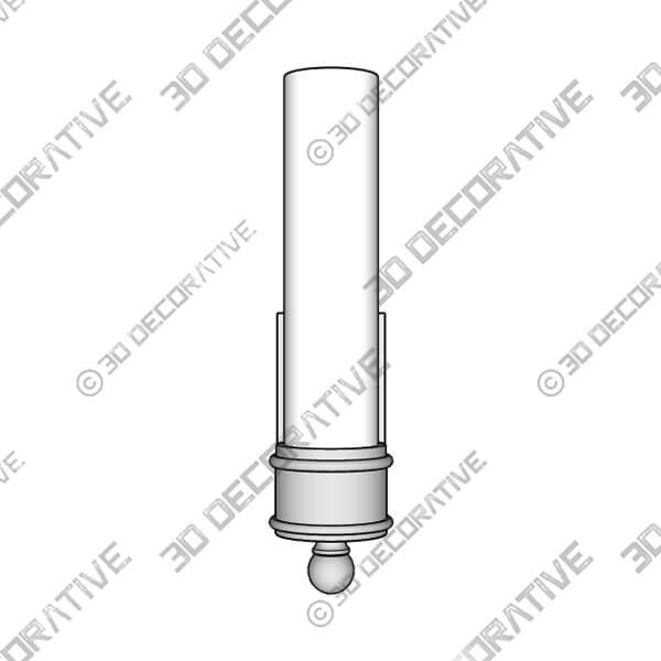 Carmac 1-Light Wall Sconce with White Glass Shade - 3D Decorative