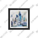 City Scene Framed Print 40x40cm - 3D Decorative