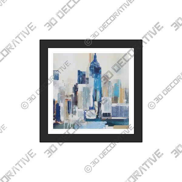 City Scene Framed Print 40x40cm-3DDecorative City Scene Framed Print 40x40cm - 3D Decorative