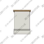 Compton Extra Wide TV Unit, Ivory for TVs up to 80 - 3D Decorative