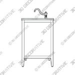 Sink Vanity (2) (1) Conna 30 Wide 2-Drawer White Single Sink Vanity - 3D Decorative