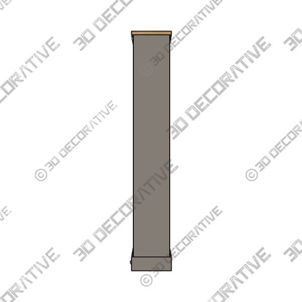 Corona Grey Tall Bookcase - 3D Decorative