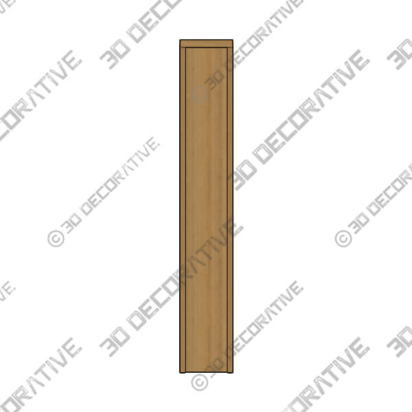 Curve Oak Tall Bookcase - 3D Decorative