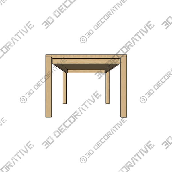 Dako Oak Dining Table For 6 - 3D Decorative