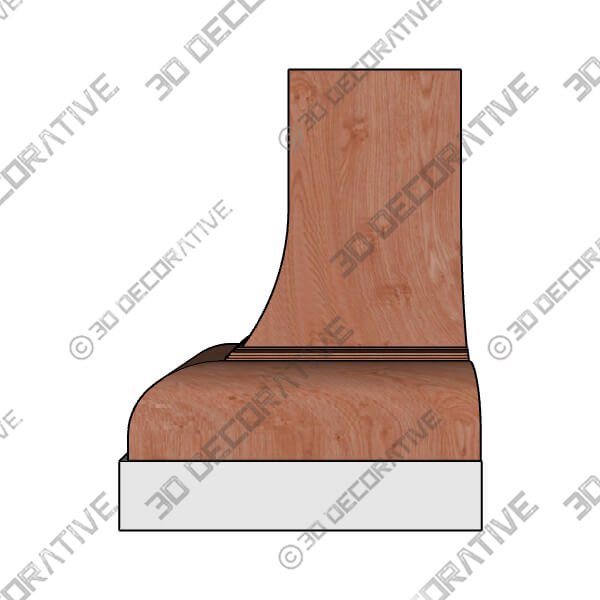 Dalton D with stainless baffle base Range hood - 3D Decorative