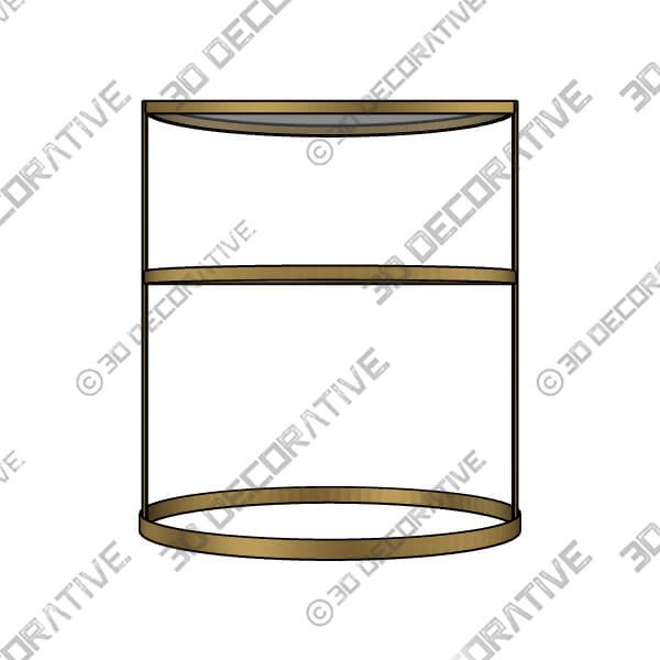 Danica 22 14 Wide Gold Metal and White Glass Two-Tier Side Table - 3D Decorative