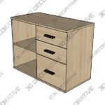 Edison Storage Cabinet, Oak Effect - 3D Decorative