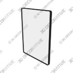 Bathroom Mirror (2) Filleted Corner Wall Mounted Mirror, Bathroom Mirror - 3D Decorative