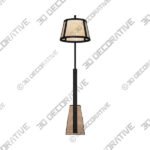 Franklin Iron Works Oak River Rustic Farmhouse Arc Floor Lamp - 3D Decorative