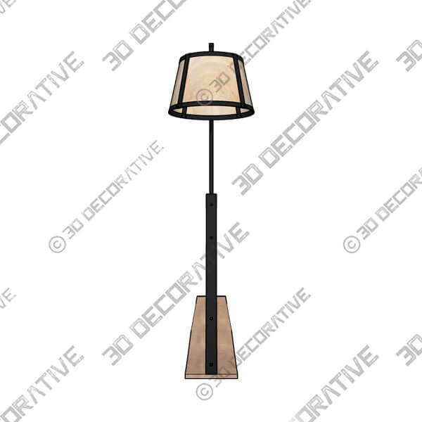 Franklin Iron Works Oak River Rustic Farmhouse Arc Floor Lamp - 3D Decorative
