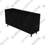 Side Board (1) (3) Fulton Large Sideboard - 3D Decorative