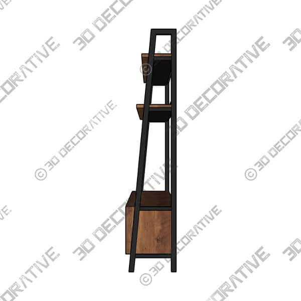 Fulton Pine Ladder Shelf TV Unit for TVs up to 55 - 3D Decorative