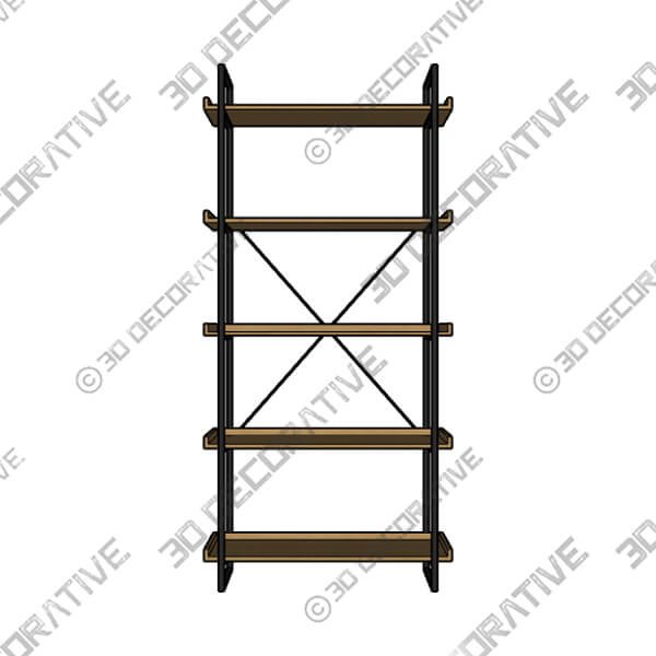 Fulton Shelving Unit - 3D Decorative