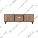 Fulton Wide TV Unit for TVs up to 67 - 3D Decorative